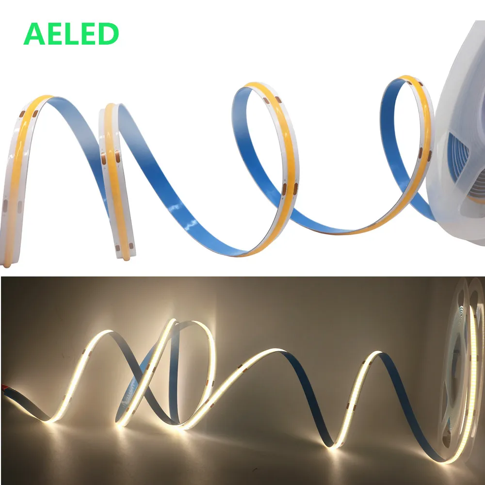 Гибкая светодиодная лента высокой плотности cob светильник постоянного тока 12 В 24