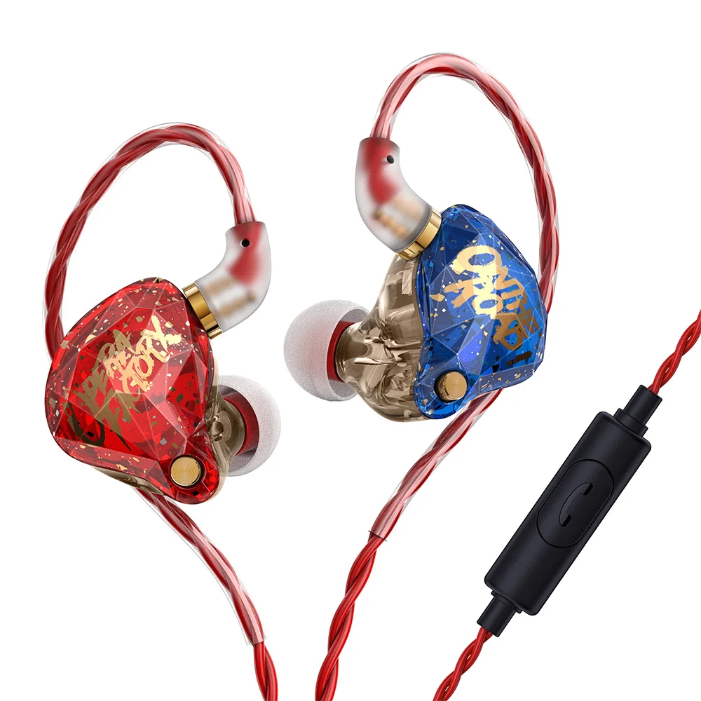 Wired-Earphones Ear-Earbuds Gaming-Headset Dynamic HIFI 2pin Drive Bass with Stereo Os1pro