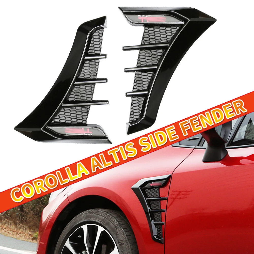 

For Toyota Corolla Altis Side Fender Air Vent Trim Sticker LEVIN Car Accessories ABS Bumper Carbon Fiber 2019 2020 2021 2022