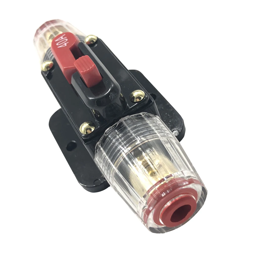 DC12V 24V 40AMP Car Audio Inline Circuit Breaker Fuse Manual Reset Switch