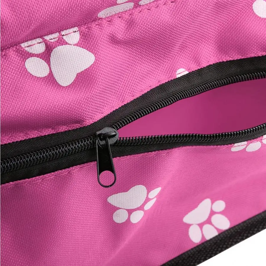 Складной автомобиль Pet чехол для сиденья, для собак Оксфорд ткань Pet Carrier сетчатая корзина с делениями розовый автомобиль для хранения