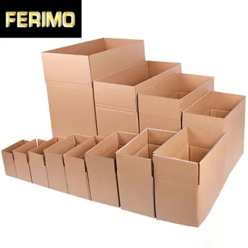 

10pcs/lot Wholesale 7 Sizes Kraft Paper Mailing Box Express Transportation Corrugated Packing Box
