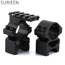 Тактические 2 шт. Охотничьи аксессуары 25,4 мм кольцо крепления оптического прицела 20 мм та же база Handguard удлинение Вивера Пикатинни адаптер 2в1