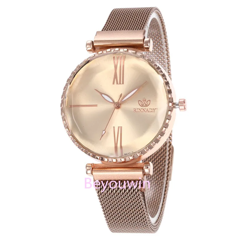 

100pcs/lot fashion lady mesh watch wrap casual quartz wrist watch wholesale clock