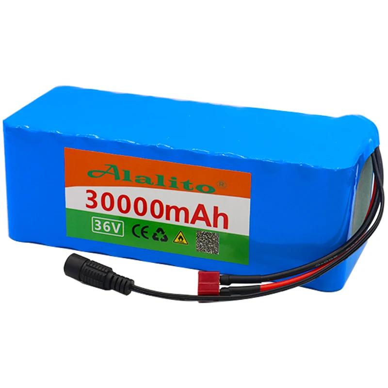 Аккумулятор 36В 10S4P 30Ah е-байка 36В 18650 Батарейный блок 500 Вт 42В 30000 мАч цилиндрическая литий-ионный аккумулятор для электрического велосипеда с BMS