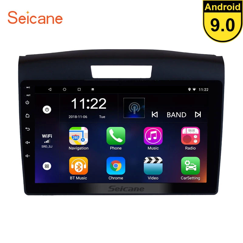 Seicane Android 9,0 9 дюймов gps навигация радио для 2011- Honda CRV головное устройство Автомобильный мультимедийный плеер камера заднего вида 3g WiFi