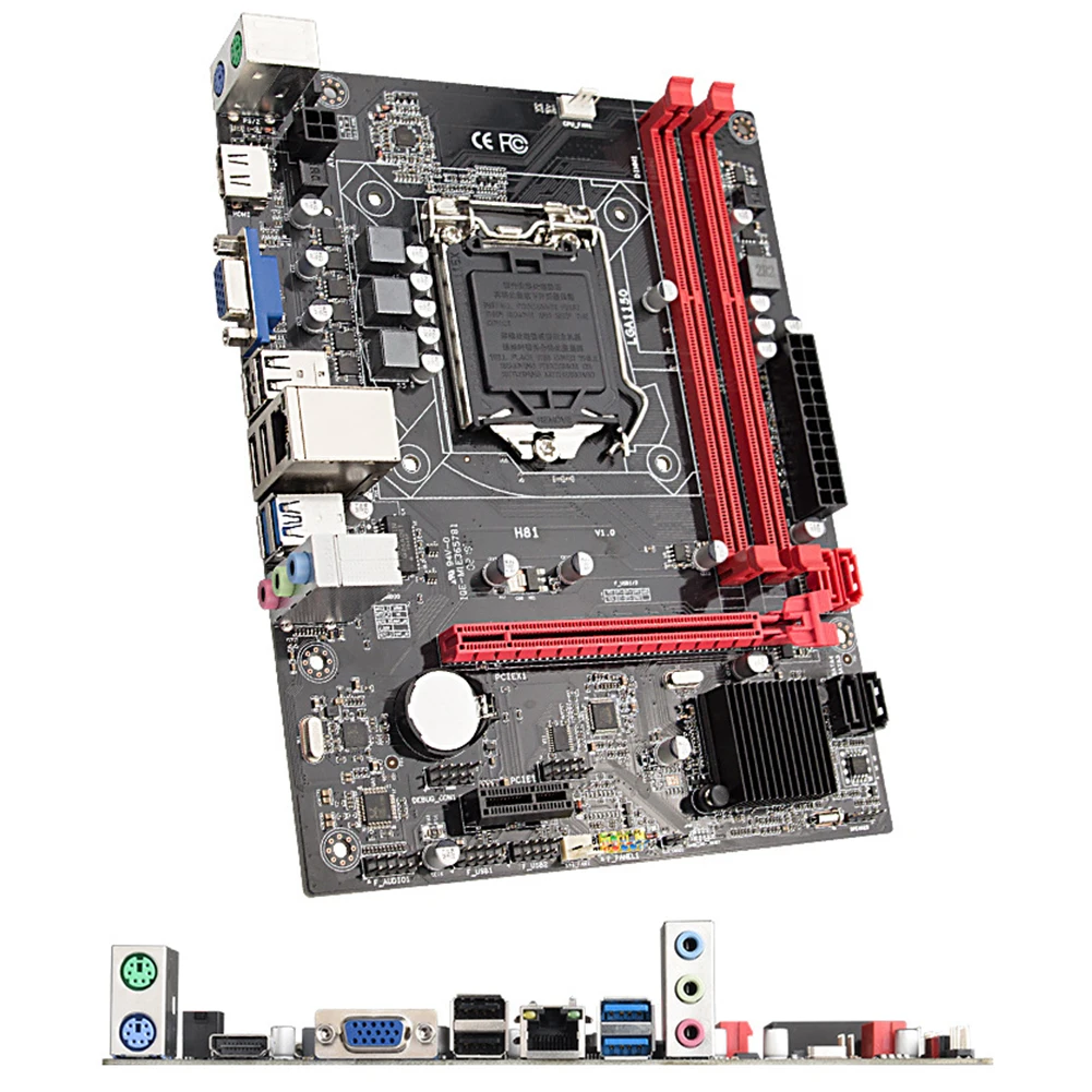 H81 DDR3 USB интерфейс материнская плата компьютер аксессуары материнская плата LGA1150 сильная совместимость M-ATX SATA 3,0 16G процессор прочный