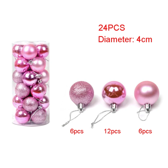 24 Pcs Christmas Ball Ornaments Shatterproof Christmas Decorations Tree Balls for Party Decoration SLC88