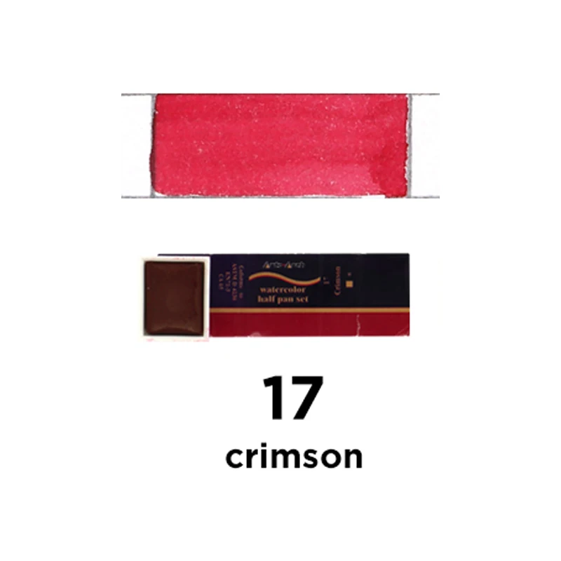 Crimson-17 SeamiArt, 24 цвета, одноцветные, акварельные, пигментные, полупанельные, акварельные краски для художника, рисование, товары для рукоделия - Цвет: Crimson-17
