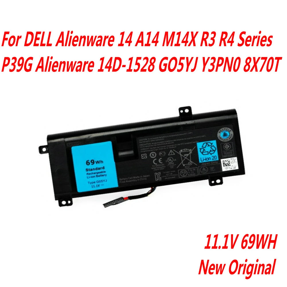 Original 11 1v 69wh G05yj Go5yj Laptop Battery For Dell Alienware 14 P39g A14 M14x R3 R4 Alw14d 5528 1528 4528 Y3pn0 8x70t Laptop Batteries Aliexpress