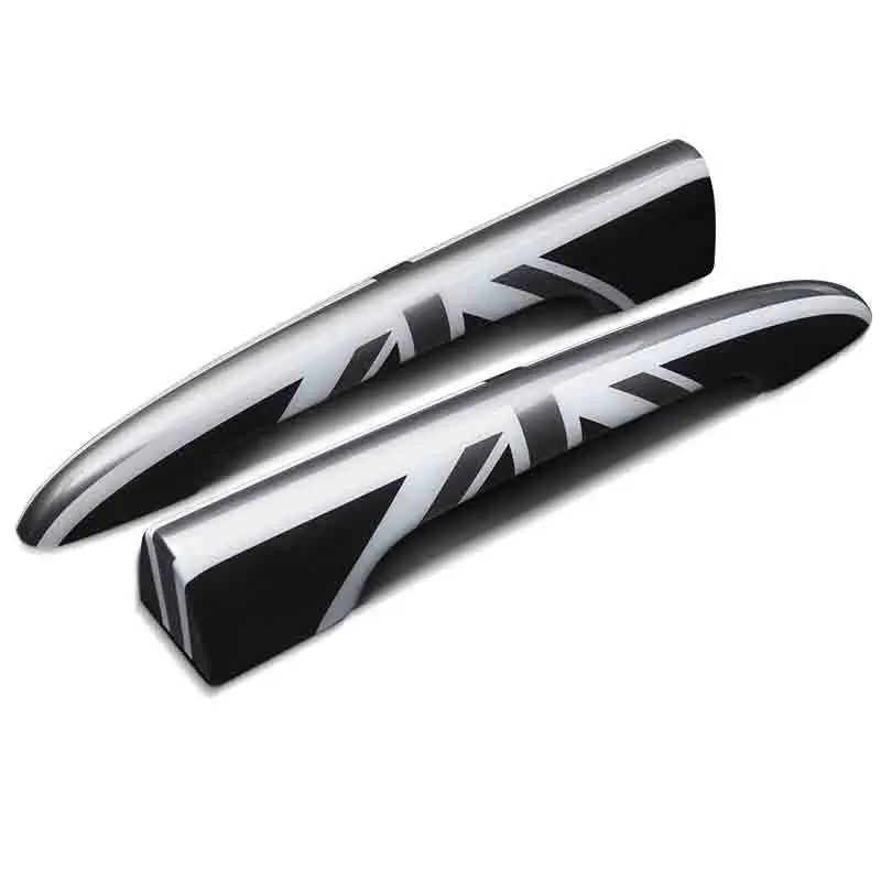 Black Gray 1 пара Юнион Джек задняя дверная ручка грузовика покрывает Украшение Наклейка для MINI Cooper JCW R55 Clubman автомобиль Стайлинг Аксессуары - Название цвета: Black Gray