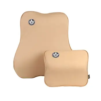 

2pcs Auto Cushion Set Car Lumbar Cushion Neck Seat Support Back and Neck