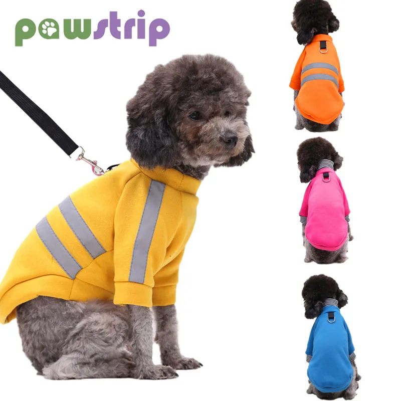 Зимняя теплая рубашка для собак светоотражающее пальто буксируемый свитер со