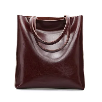 

Capacity Genuine Leather Single Shoulder Concise Commute Wax Oil Cowhide Support Special