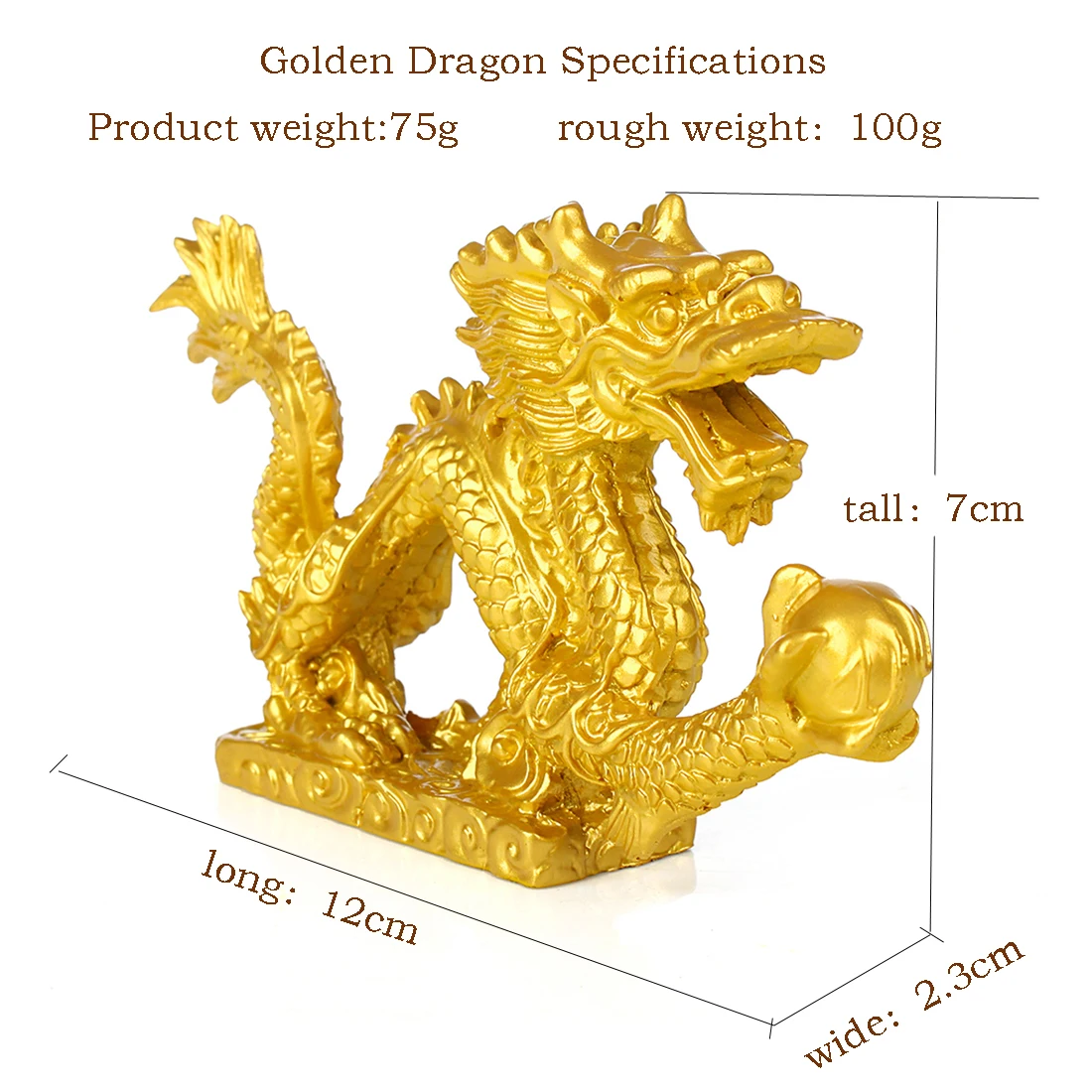 KiWarm классическая китайская геомантия Золотая фигурка дракона Статуя Украшения на удачу и успех украшения дома ремесло