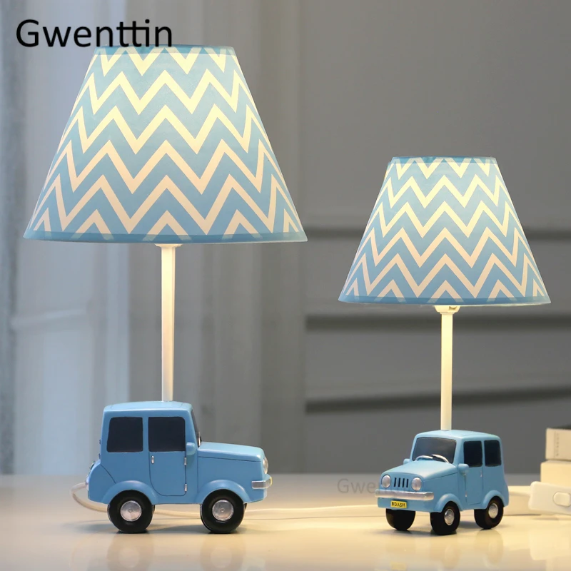 Мультяшный автомобиль Настольная лампа для детской комнаты мальчик дети спальня