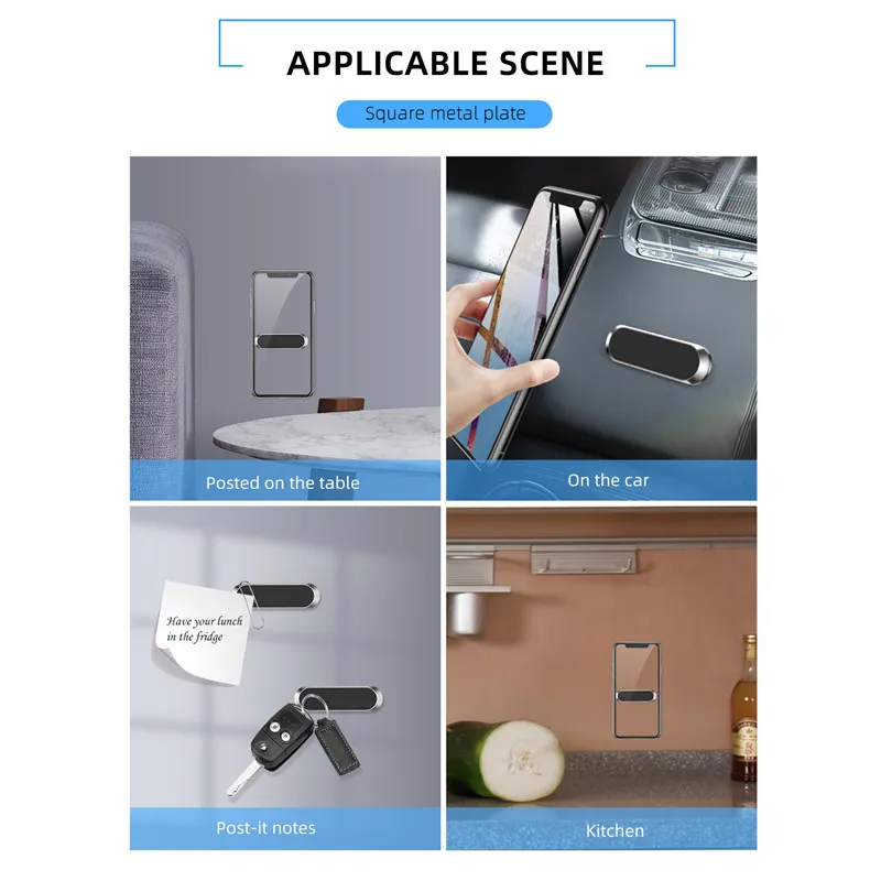 USLION Streifen Form Magnetische Auto Telefon Halter Stehen Mit eisen Für iPhone Samsung Xiaomi Wan