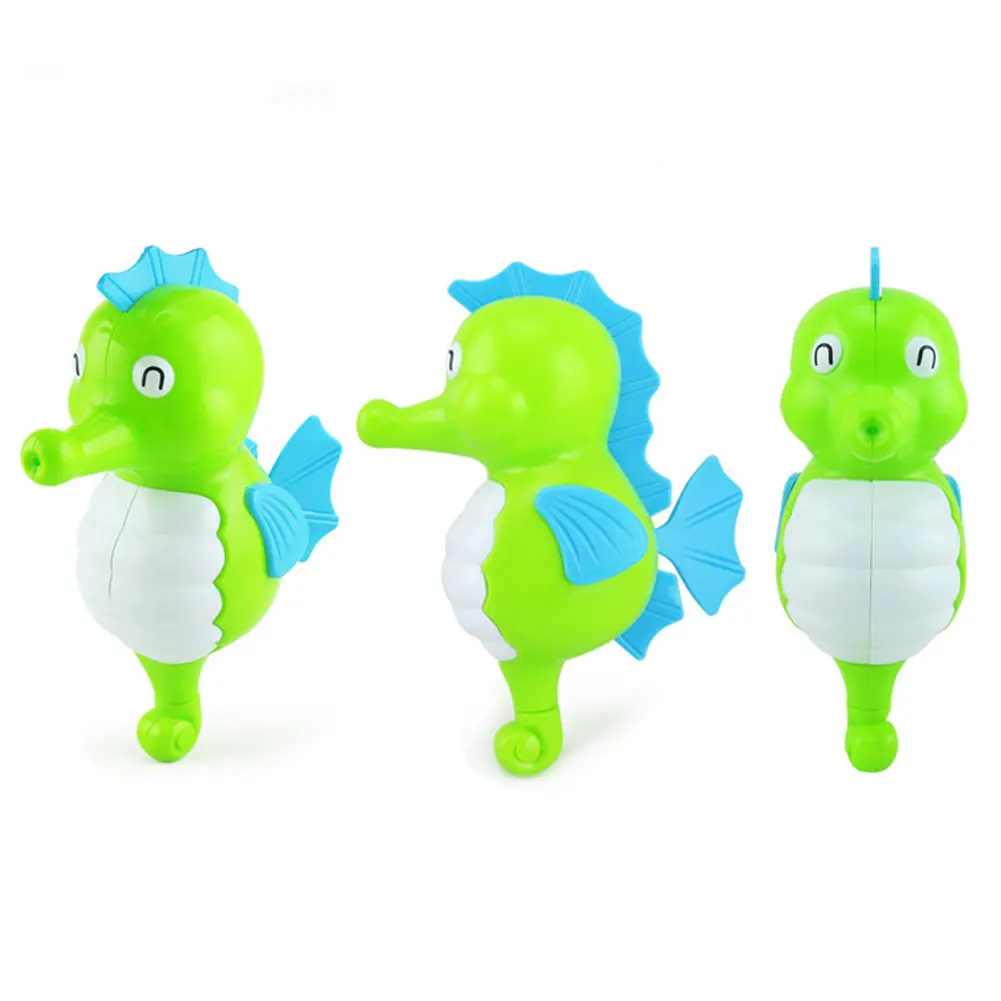 Cute Lovely Cartoon Animal Swimming Hippocampus Wind-up Clockwork Baby Bath Toys Children bathing beach classic toys
