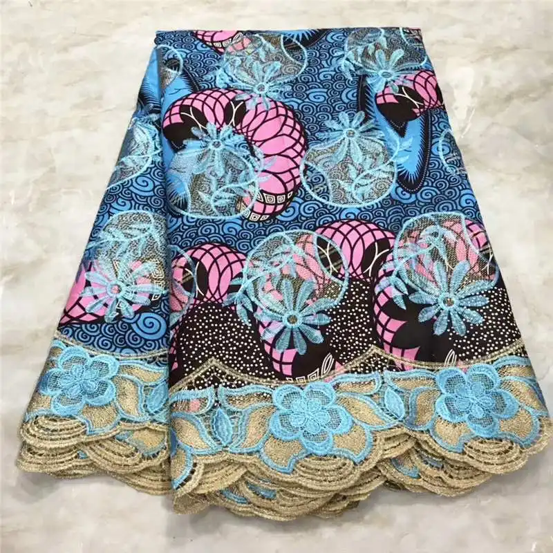 Большие предложения гипюровое кружево Африканское кружево ткань Африканская Анкара шнур кружева 6 ярдов нигерийская африканская кружевная ткань восковые принты ткань