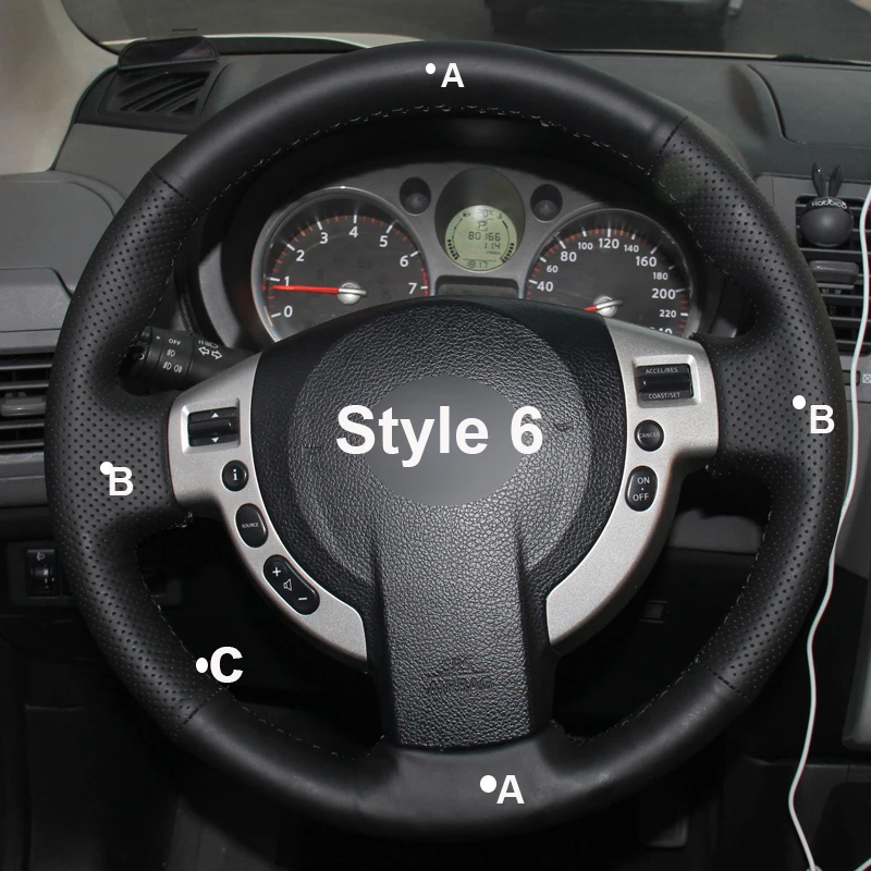 DIY крышка рулевого колеса автомобиля Volant замша для Nissan Qashqai 2007-2013 Rogue 2008-2013 X-Trail 2008-2013 NV200 2010- Sentra