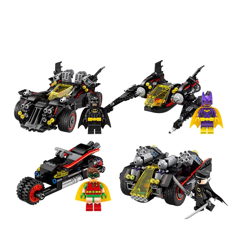 Dc Super Decool 7132 Batmanfree блоки подарки для мальчиков Архитектура Diy Бэтмен Chariot Mininatures 07077