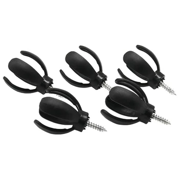 

5 PCs Golf Ball Pick Up Retriever Grabber Claw 4-Prong Sucker Tool for Putter Grip Professional Golf Accessory