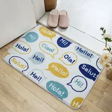 45x65 см/50x80 см Прямоугольный Коврик для ванной короткий плюшевый Впитывающий Коврик для двери корейский свежий стиль с буквенным принтом напольный ковер нескользящий коврик для ног