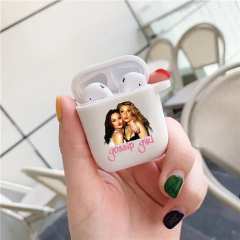 

Cute Gossip Girl Soft Off White Cover For Apple airpods 2 Case Wireless Earphone Accessories For Airpod Funda Love Best Friend