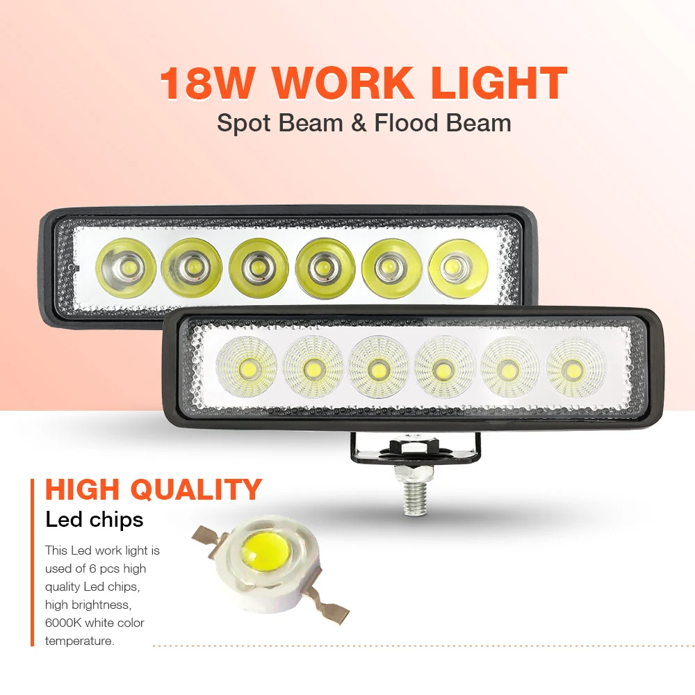 18w DRL LED Work Light 10-30V 4WD 12V For Off Road Truck Bus Boat Fog Lights Car Light Assembly ATV Daytime Running Light 18w DRL LED Work Light 10-30V 4WD 12V For Off Road Truck Bus Boat Fog Lights Car Light Assembly ATV Daytime Running Light