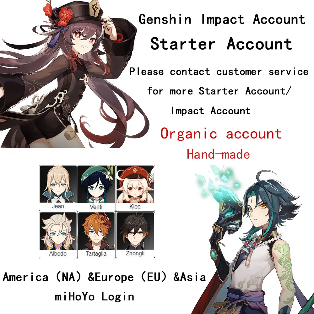 De la isla de Kyushu impacto cuenta de 5 estrellas Venti Klee Xiao Tartaglia Zhongli Albedo GanYu HuTao América Europa Asia barato de cuenta