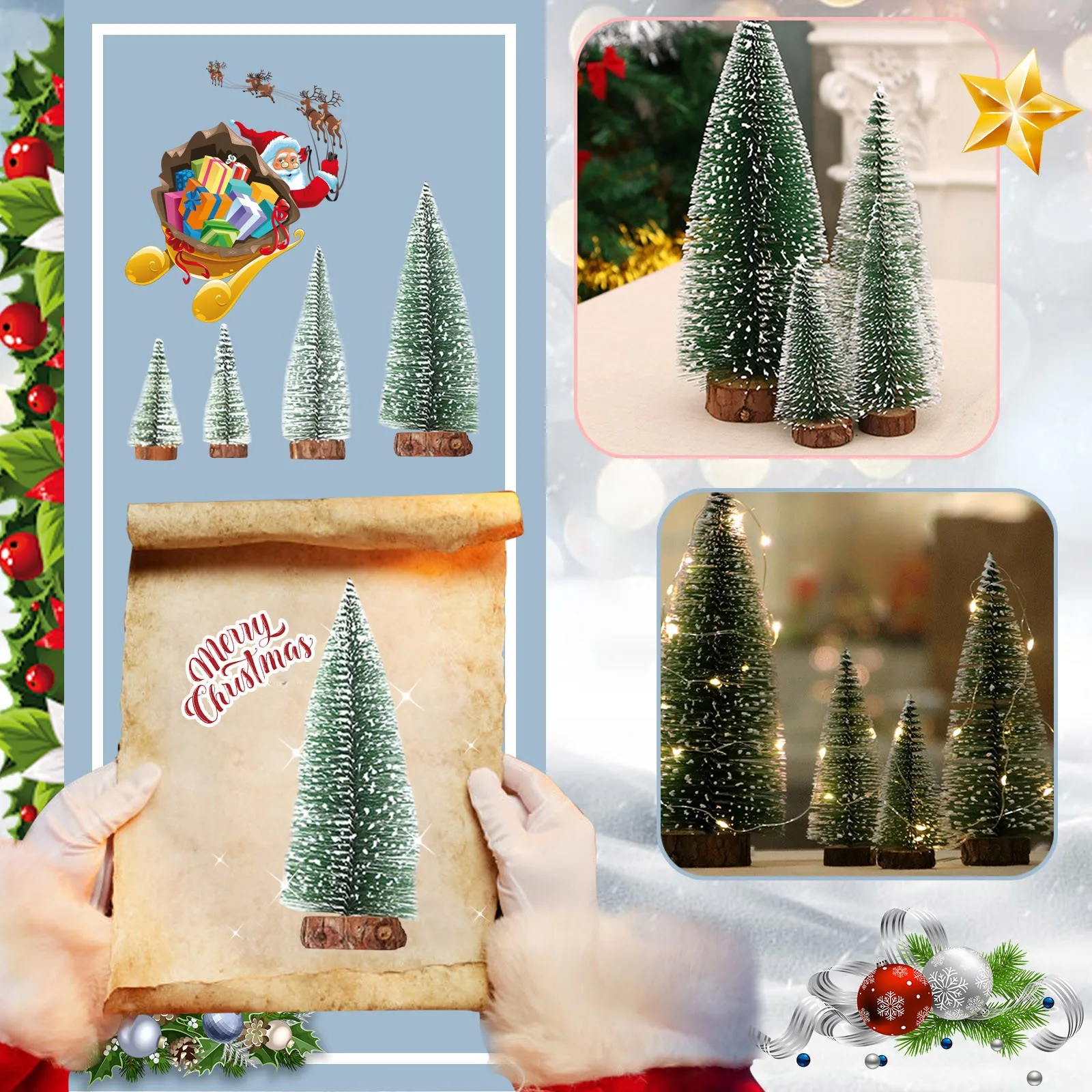 2022 Mini Christmas Tree Pine Tree Diy Christmas Decorations For Home Table Navidad Xmas Ornaments New Year Decor Kids Gift|Trees| - Aliexpress