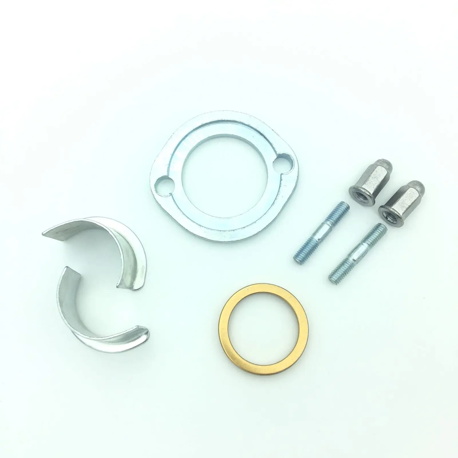 Muffler Exhuast Collets Collars Clamp Gasket Kit For Honda CG125 CB125 XL125 Silencer Manifold Pipe Gasket Domed Nut Set 125cc