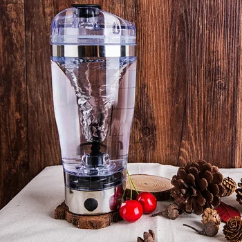 

New Leakproof Electric Coffee Mixing Bottle Protein Blender Chocolate Milk Automatic Whey Protein Mixer Water Bottle with Lid