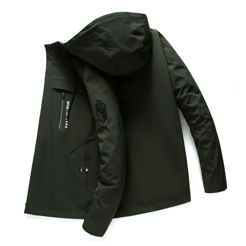 Уличная мужская куртка с капюшоном, ветрозащитная куртка, ветрозащитная, для холодной и непромокаемой погоды, куртки для бега, толстовка, мужская куртка F1666 - Цвет: green