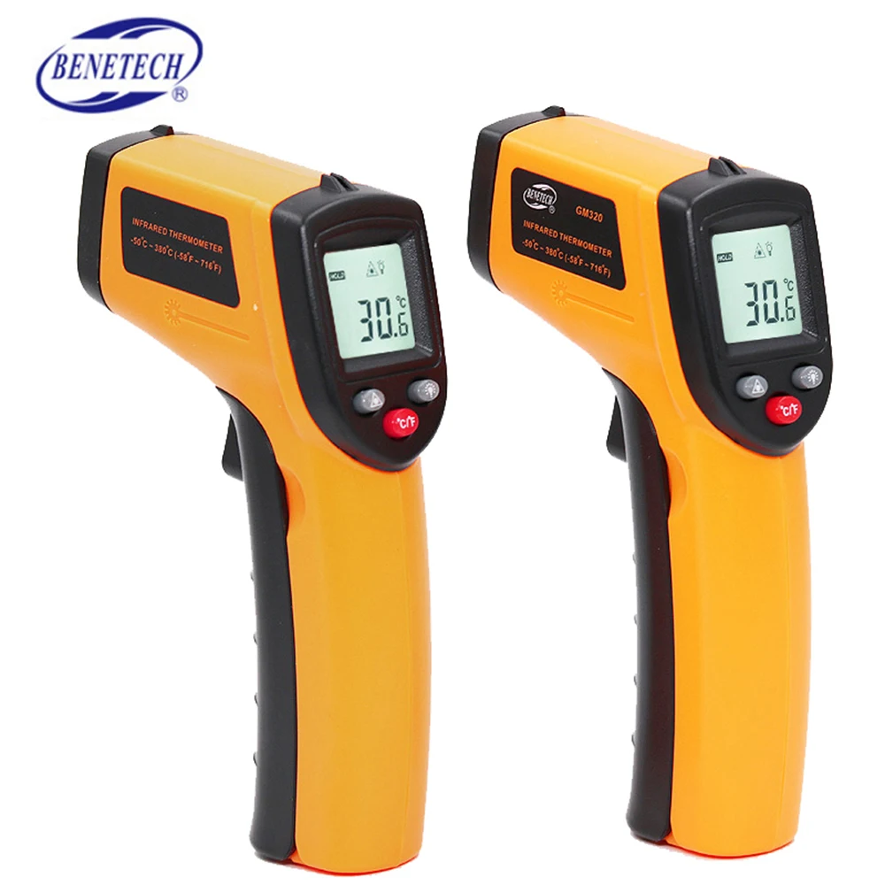

BENETECH Digital thermometer gun non contact infrared thermometer Laser LCD temperature gun ir thermometer industrial GM320