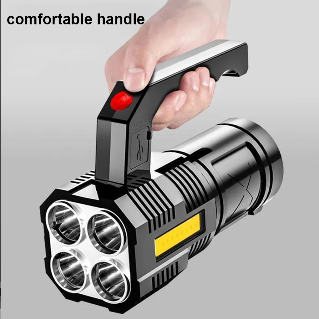 LED Rechargeable Spotlight Waterproof Outdoor Camping Sports Lightning Handle 