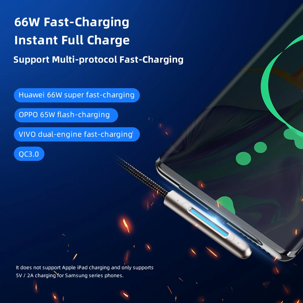 Rock M3 USB To Type-C Aluminum Alloy Fast Charging Gaming Data Cable 6