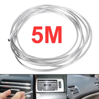 

Universal PVC 5M Silver Clamp Strip U-type DIY Car Door Air Outlet Anti Collision / Scratch / Rubbing Decorate Stickers