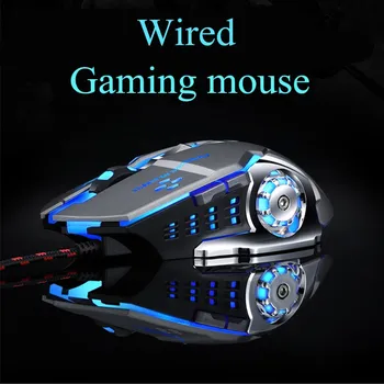 

LED Ergonomic Wired Gaming Mouse Computer Mouse USB Gamer Mice 6 Button 2500 DPI Silent Mouse with Backlight for PC Gamer