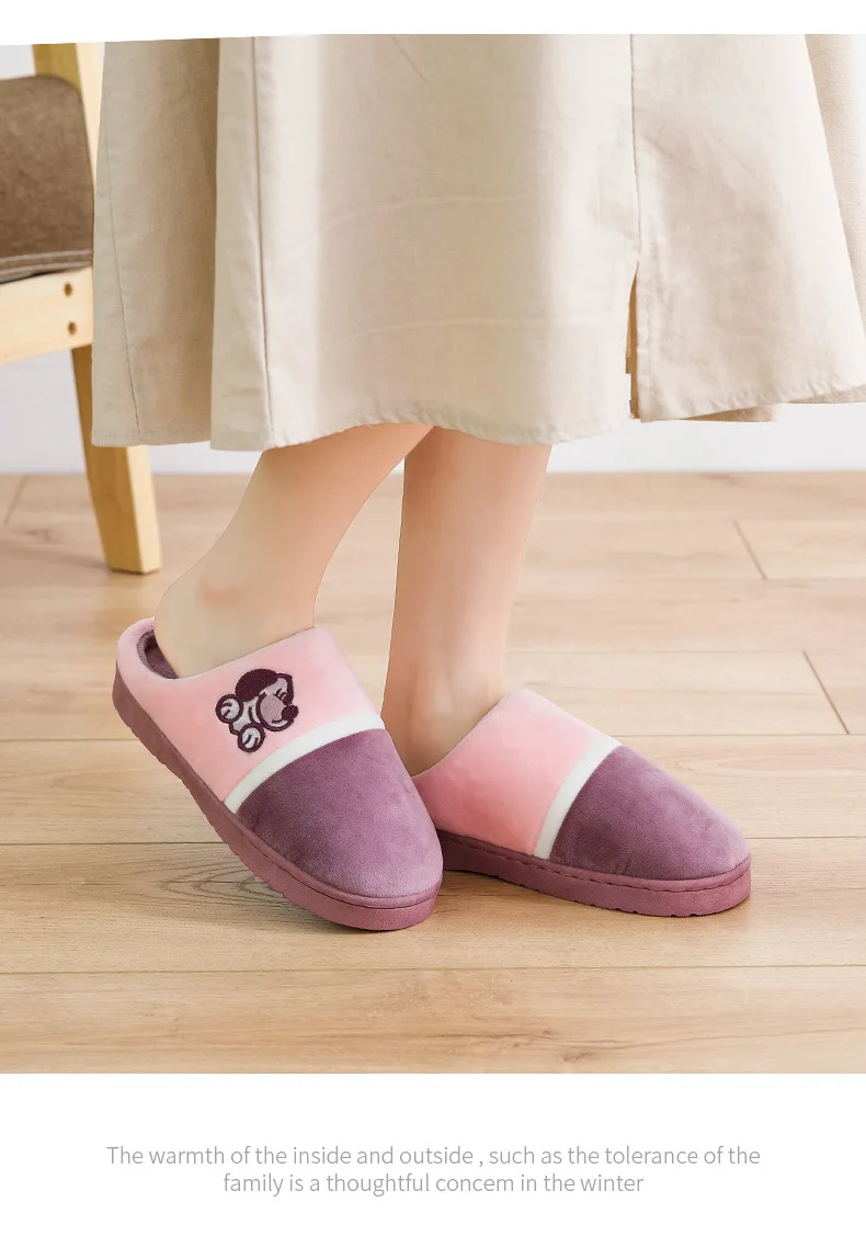PDMOSY/обувь с героями мультфильмов; pantoffels dames; нескользящие домашние тапочки; женские милые зимние домашние тапочки; calzado mujer