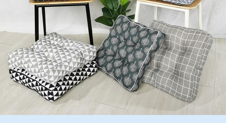 Home Thickened Three-Dimensional Border Cotton And Linen Cushion, Suitable For Home And Outdoor, Wear-Resistant And Durable.