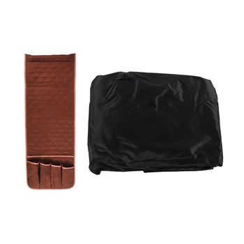 

5 Pockets Remote Control Holder, azine Rack(Coffee-Twill) & Cleaning Cover Air Conditioning Cleaning Bag