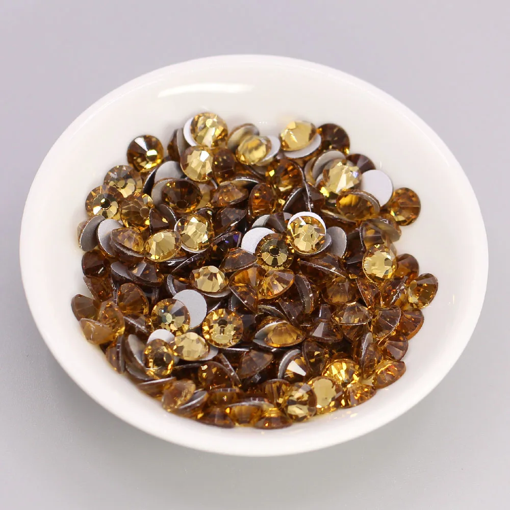 Lt.col.topaz Crystal Rhinestone High Quality Glass Flat Back Gems Nail Art Decoration DIY Craft SS3-SS30 | Дом и сад