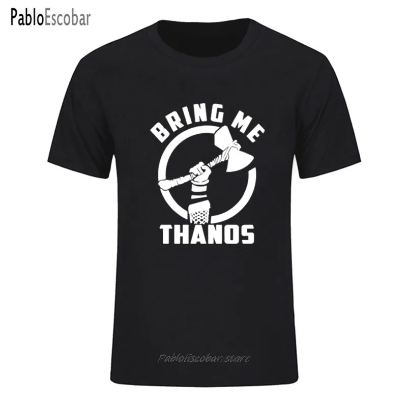 Новая забавная Мужская футболка с принтом Bring me Thanos мужские хлопковые топы