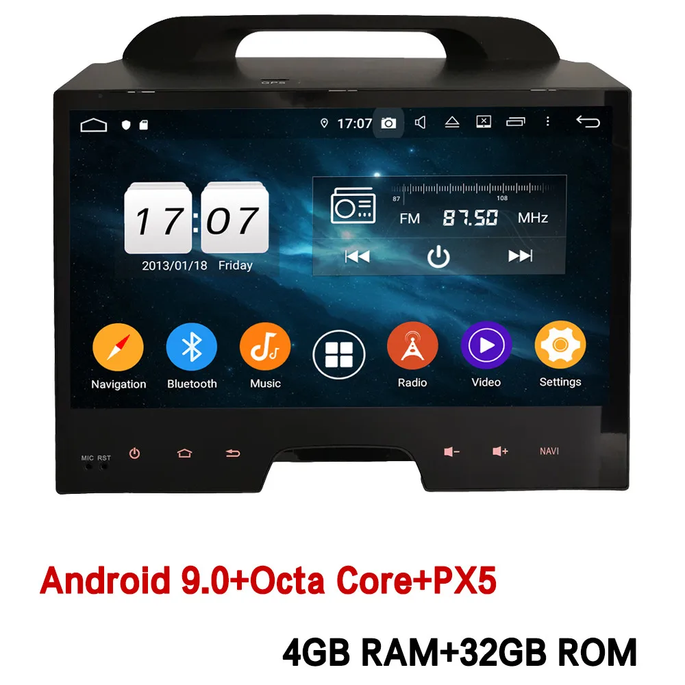 4GB RAM x 32GB ROM Klyde 10," ips 4G Android 9 Восьмиядерный 4 Гб ОЗУ 64 Гб ПЗУ DSP BT автомобильный DVD мультимедийный плеер стерео для Kia Sportage 3 4 R 2010 - Цвет: 4GB RAM x 32GB ROM