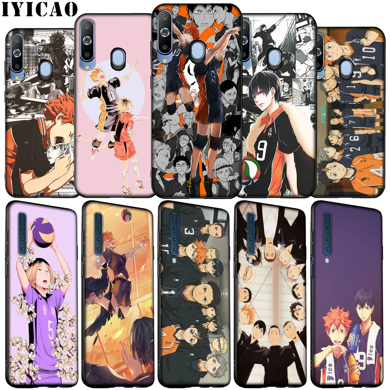 IYICAO Haikyuu Hinata Soft Silicone Case for Samsung Galaxy A70 A50 A60 A40 A30 A20 A10 M10 M20 M30 M40 A20E Black TPU Cover | Мобильные
