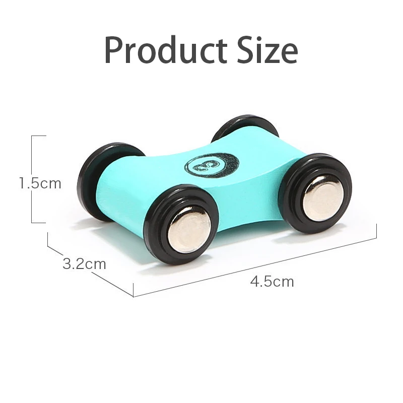 Baby Wooden Slide Car Model Toys Trolley Track Slide Cars Games Inertia Pull Back Glider Early Education Toys For Boy Mini Racer - 6