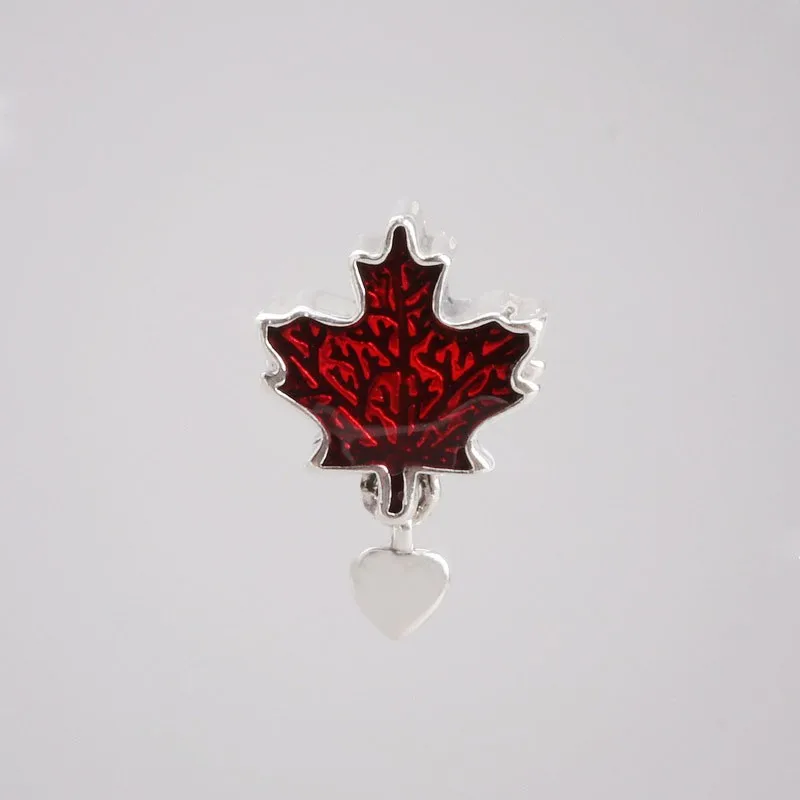

Original 925 Sterling Silver Bead Creative Personality Red Maple Leaf Beads Fit Pandora Women Bracelet & Necklace Diy Jewelry