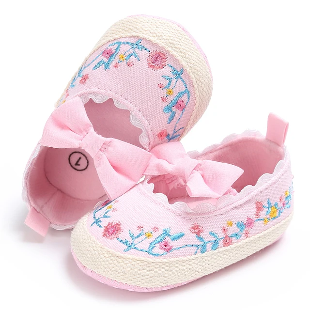 Newborns Fashion Solid Color Casual Shoes Princess Shoes Soft-soled Sneakers 0-18 Months Baby Bed Shoes Baby Walking Shoes C-254