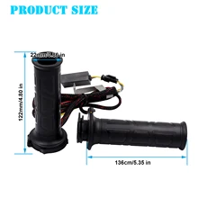 Электрический руль ручки с подогревом литой Регулируемый мотоцикл ручной ATV грелки 2 шт. 12 полезные